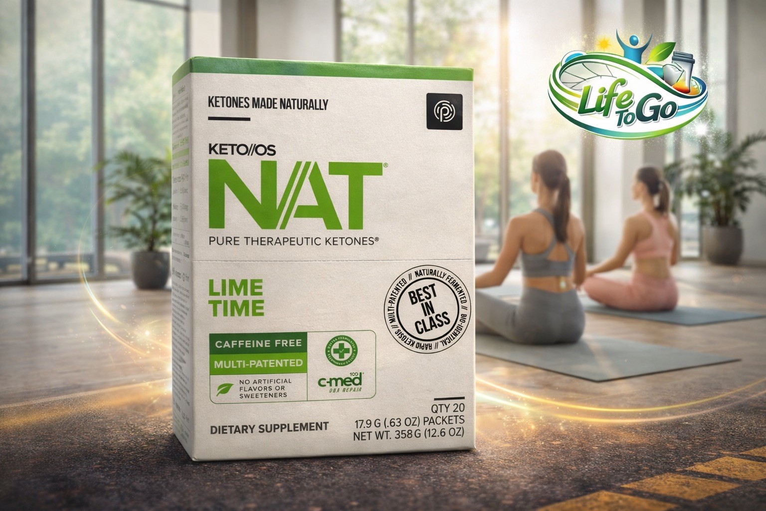 PRUVIT Ketones NAT 20 Packets Caffeine Free/LIME TIME/FREE SHIPPING E-05/2026