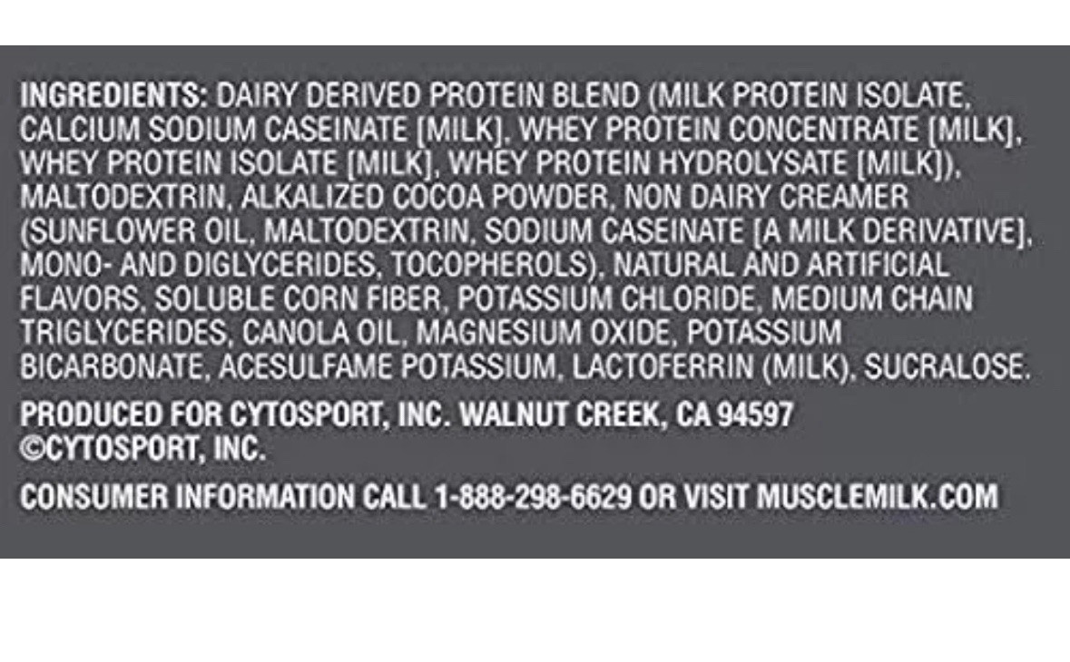 Muscle Milk Knockout Chocolate Protein Powder 38.4 Ounce 50g Lean Protein