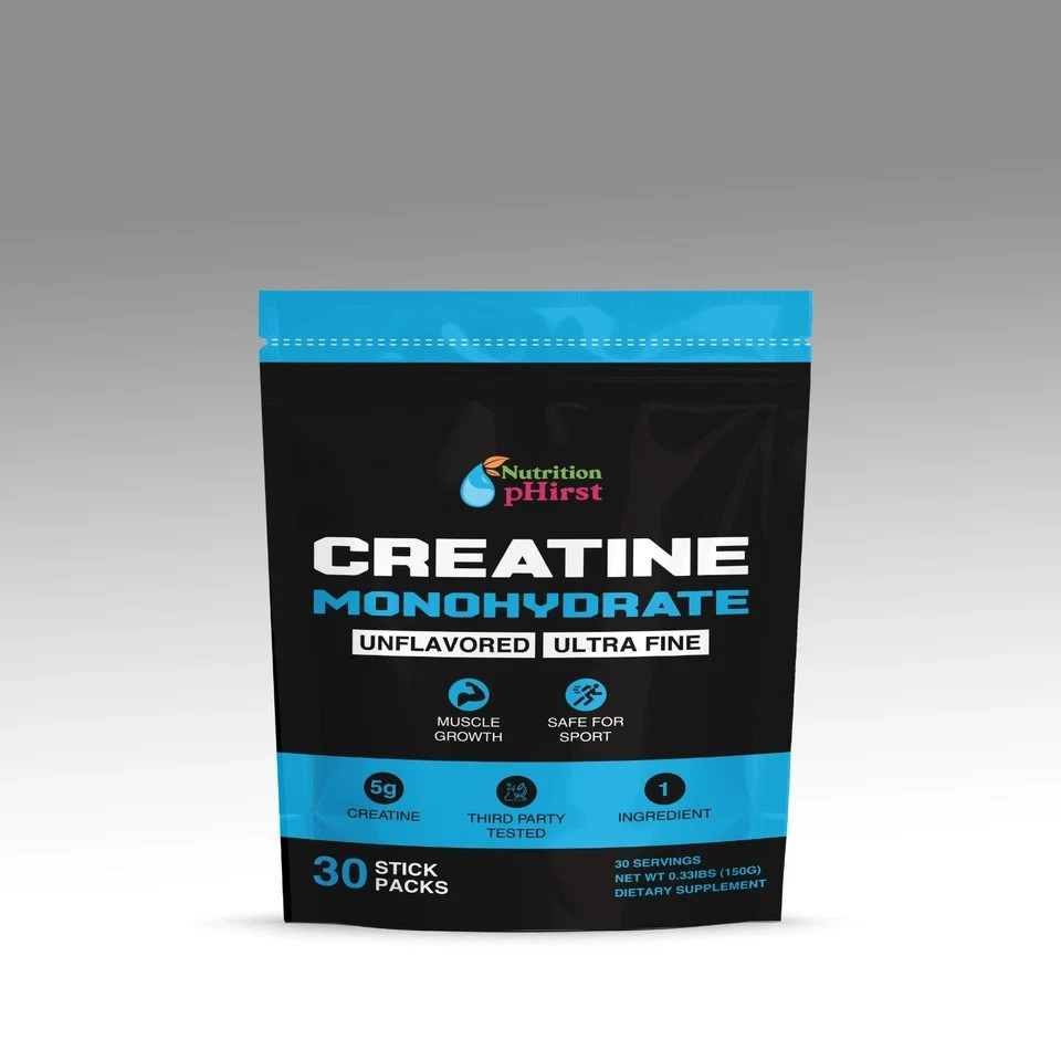 Creatine Monohydrate (Micronized) Powder – 5g per Serving 30sticks Free Shipping