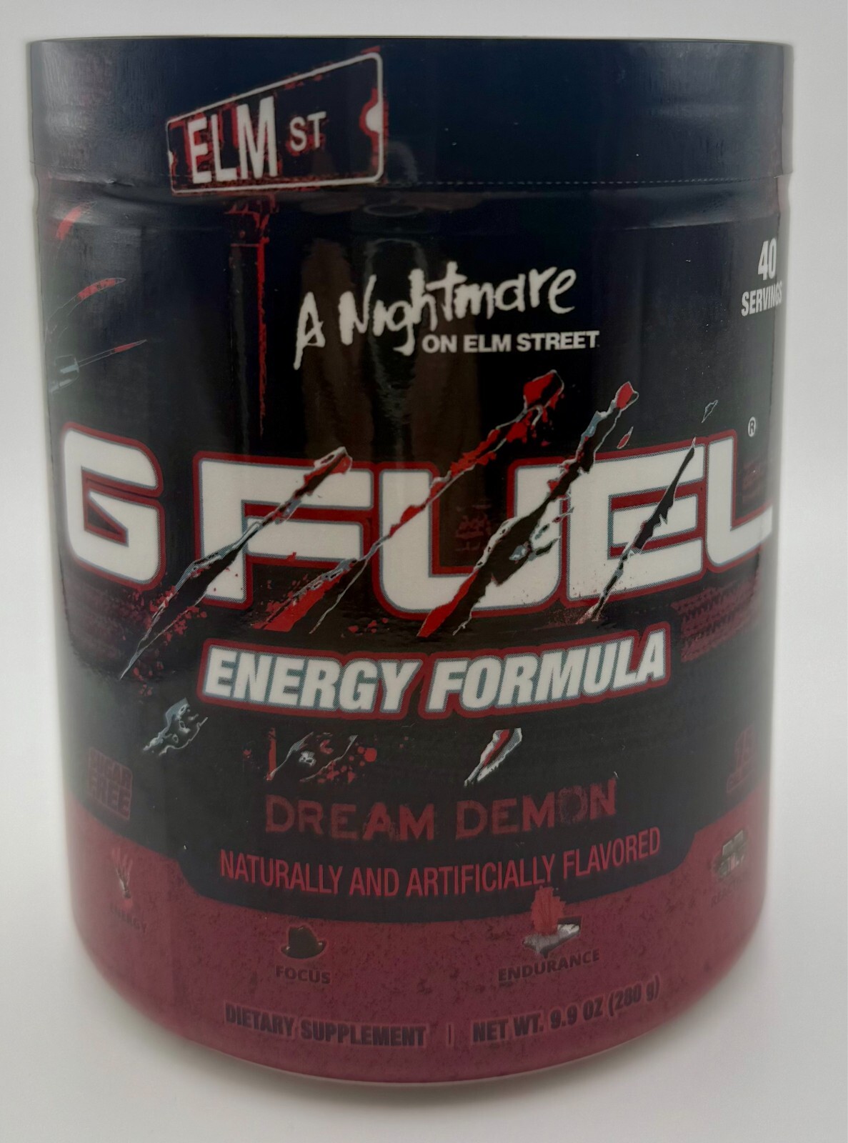 G Fuel DREAM DEMON 40 Servings Nightmare on Elm Street Tub Energy Formula *NEW*