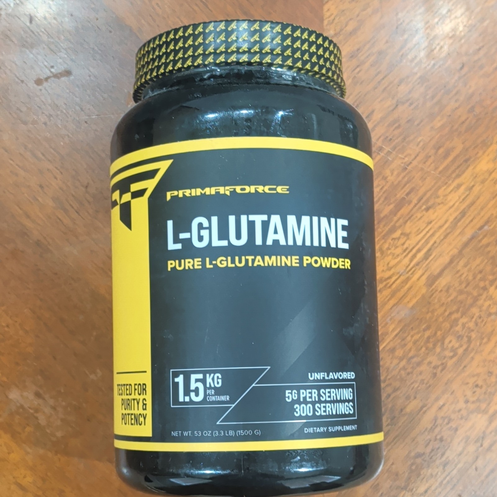 PrimaForce L-Glutamine Powder, Unflavored, Tested for Purity & Potency 1.5kg
