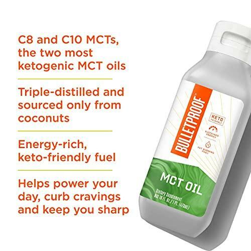 XCT MCT Oil Made with C10 and C8 MCT Oil, Flavorless, 14g MCTs, 16 Fl Oz