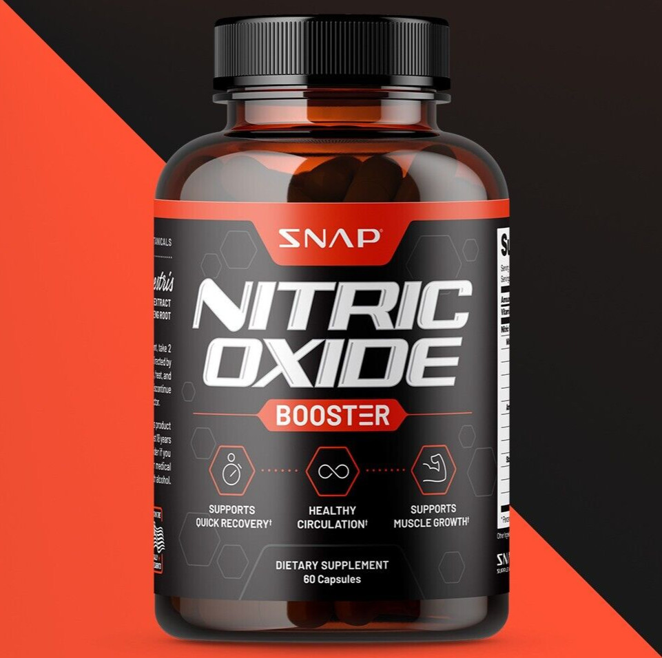 Nitric Oxide Booster Supplement – L-Arginine, L-Citrulline 1500mg – 60 Capsules