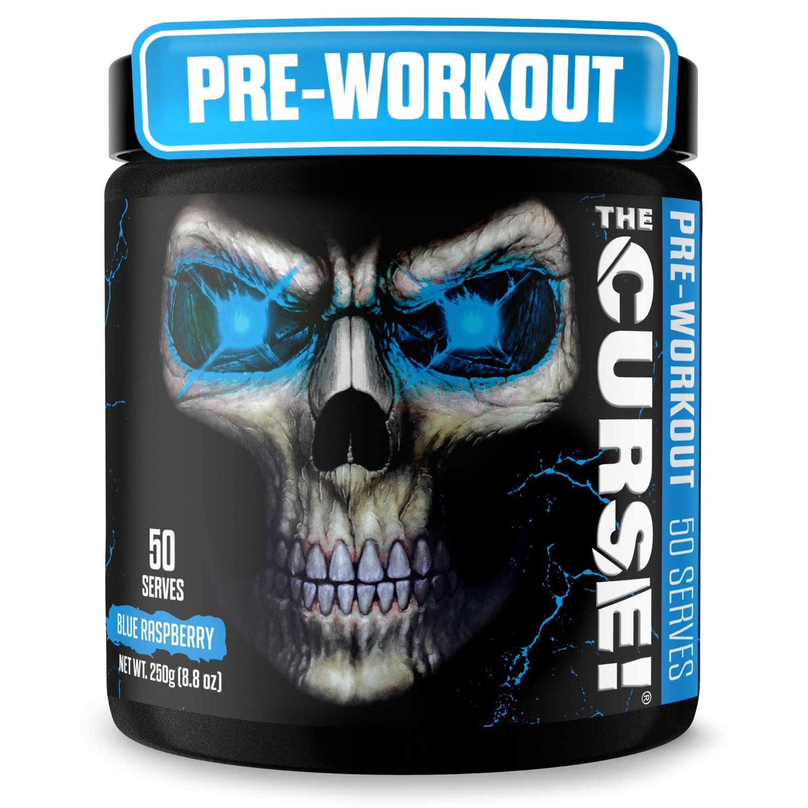 Pre Workout Powder with Creatine & Caffeine – Blue Raspberry, 50 Servings, Energ