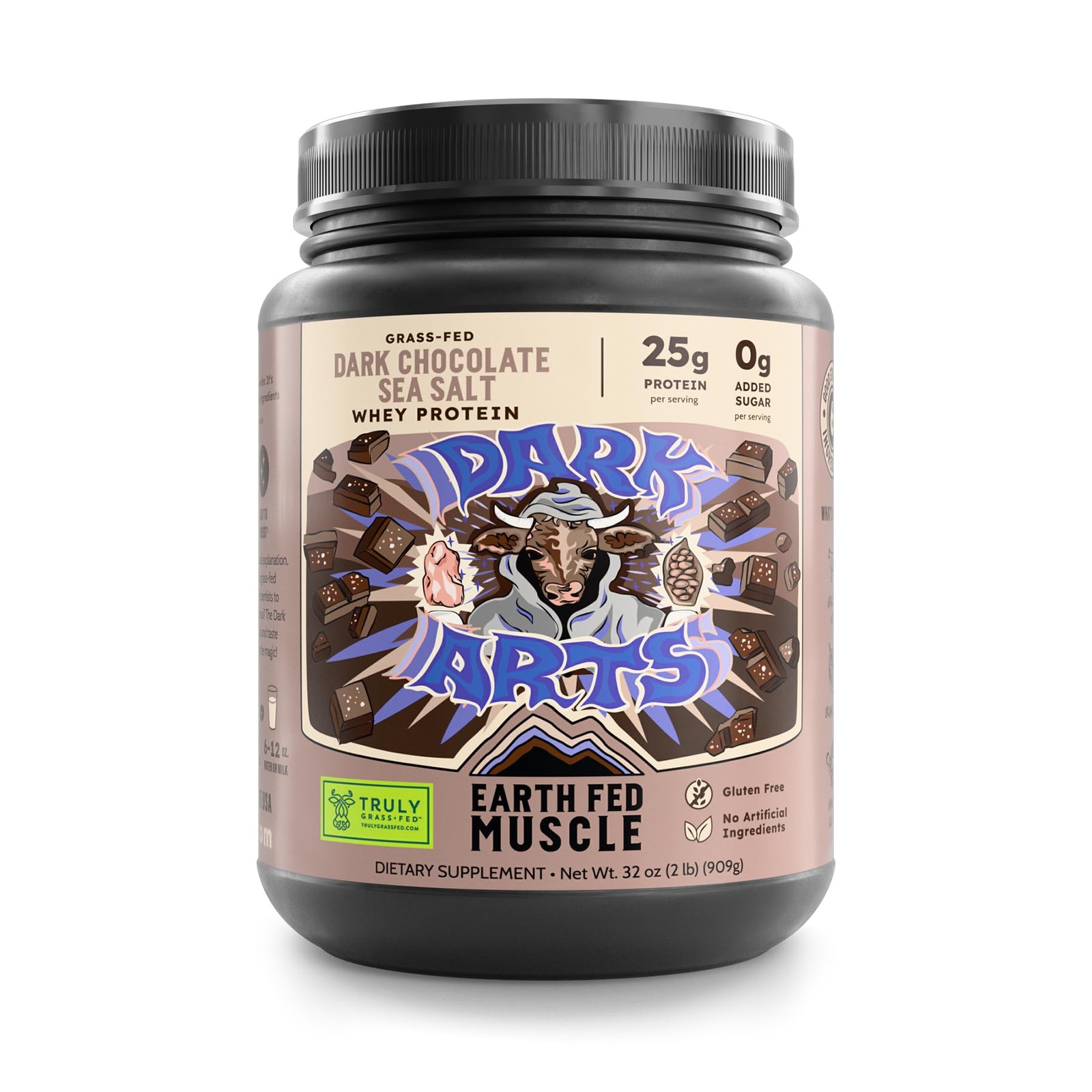 Earth Fed Muscle Dark Arts Irish Grass Fed Whey Protein Isolate, Third-Party …