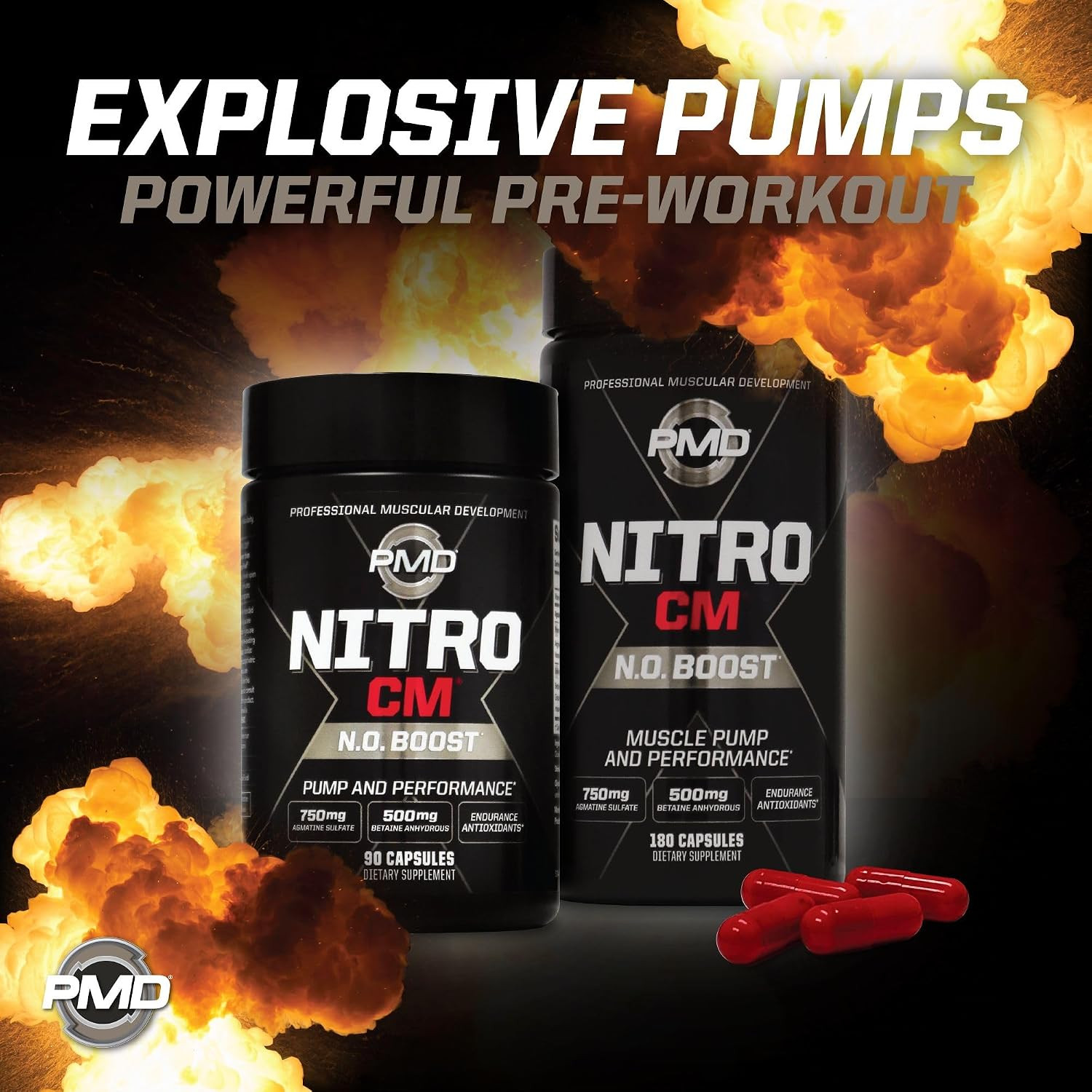 Sports Nitro CM Nitric Oxide with Agmatine Pre Workout Supplement – Muscle Growt
