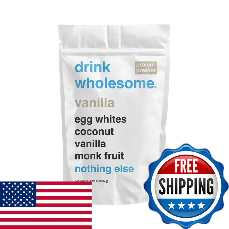Drink Wholesome Vanilla Egg White Protein Powder For Sensitive Stomachs