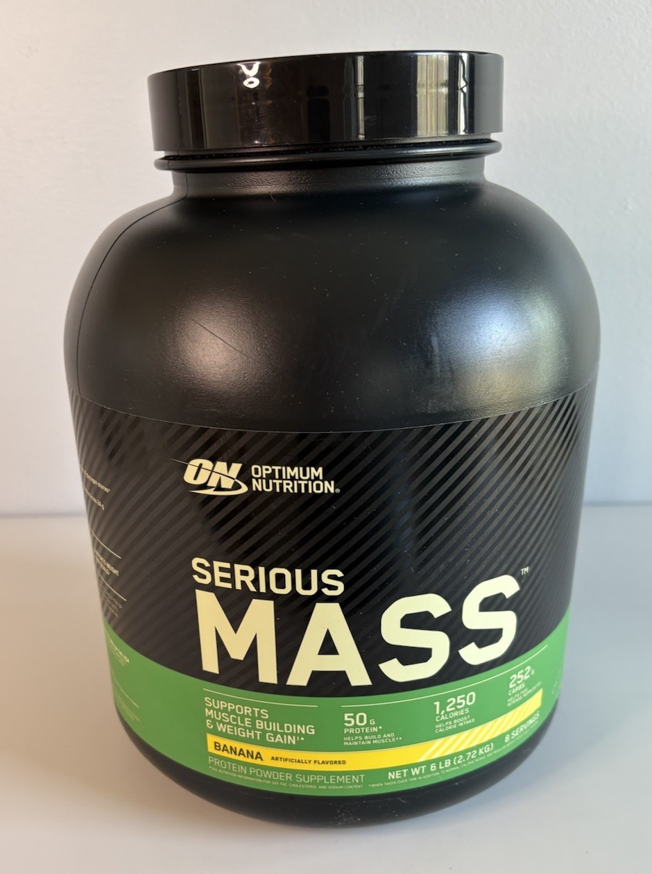 Optimum Nutrition Serious Mass Weight Gainer Protein Powder Banana Flavor 6lb