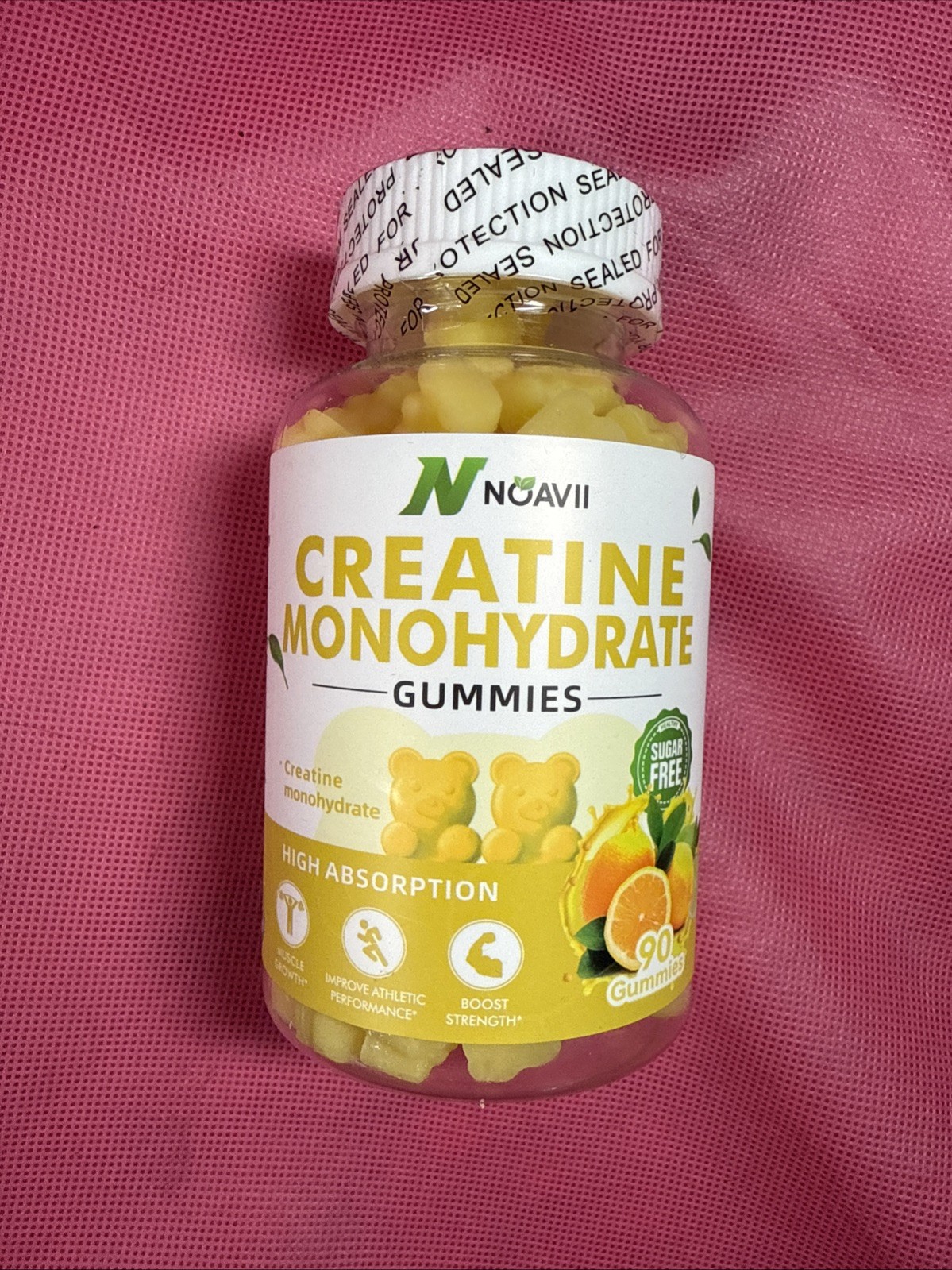 Noavii Creatine Monohydrate Gummies 5000mg 90 Total Gummies FREE SHIPPING U4