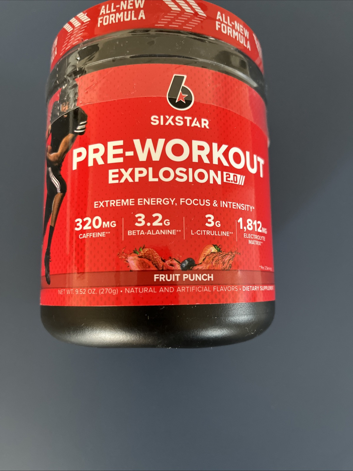Pre-Workout Explosion 2.0, Fruit Punch, 9.52 oz (270 g) Dietary Supplement New