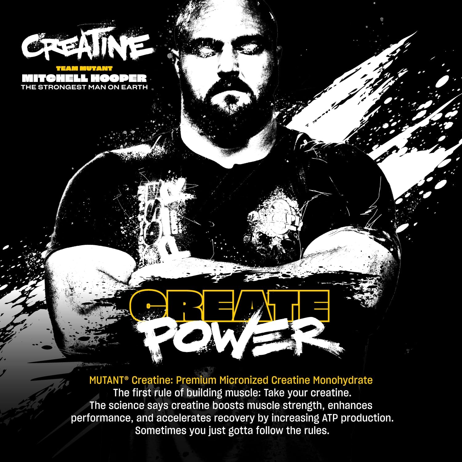 Mutant Creatine Monohydrate, Micronized Powder, Unflavoured, 300 G