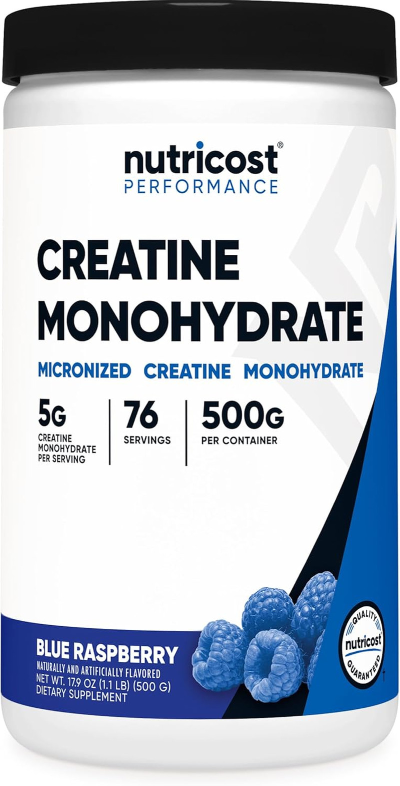 Nutricost Creatine Monohydrate Micronized Powder 500G, 5000Mg per Serv (5G)-100