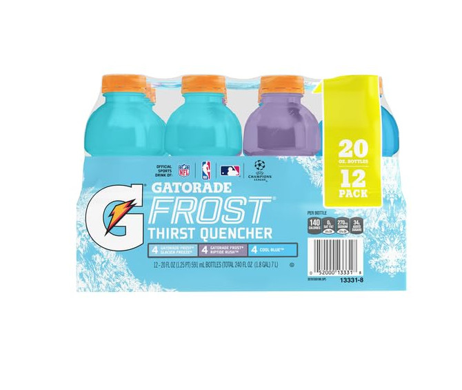Gatorade Frost Variety Pack, 20oz Bottles (12 Pack)