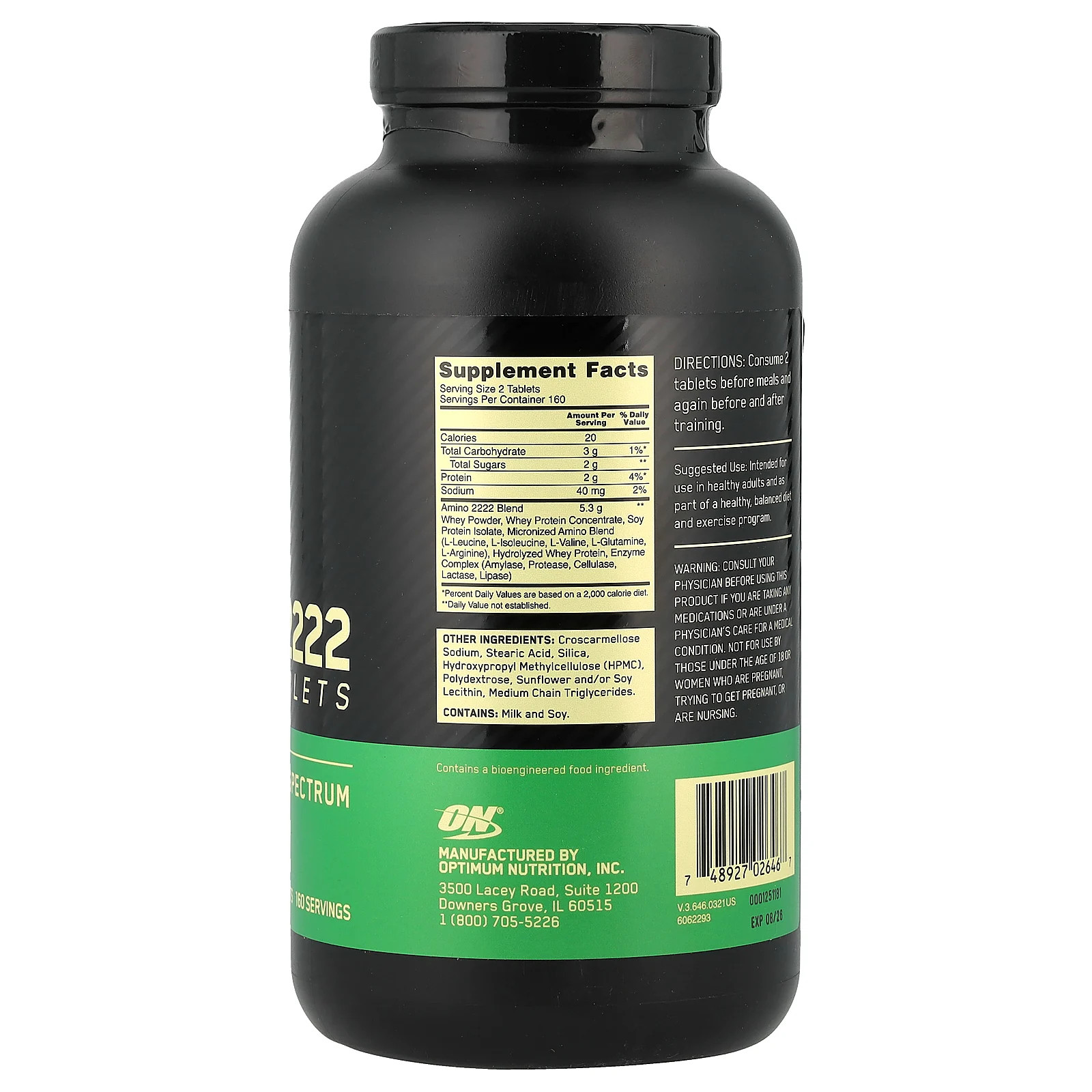 Superior Amino 2222, 320 Tablets