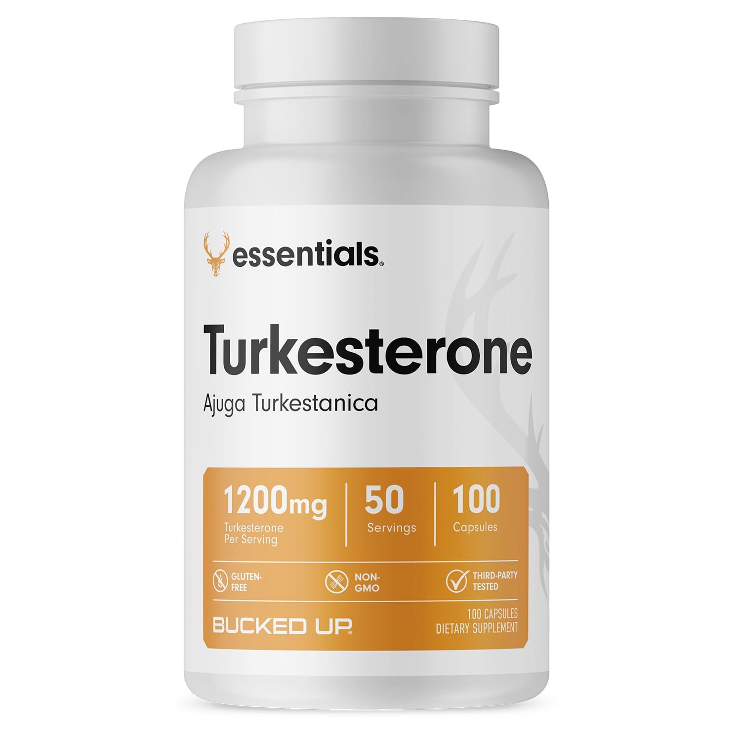 Bucked Up Turkesterone 1200mg Ajuga Turkestanica Extract 100 Capsules 50 serving