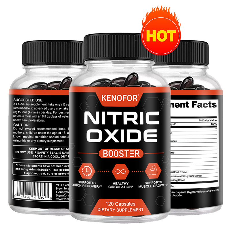 Nitric Oxide Booster L-Arginine, L-Taurine 60/120 Caps Sexual Health Support