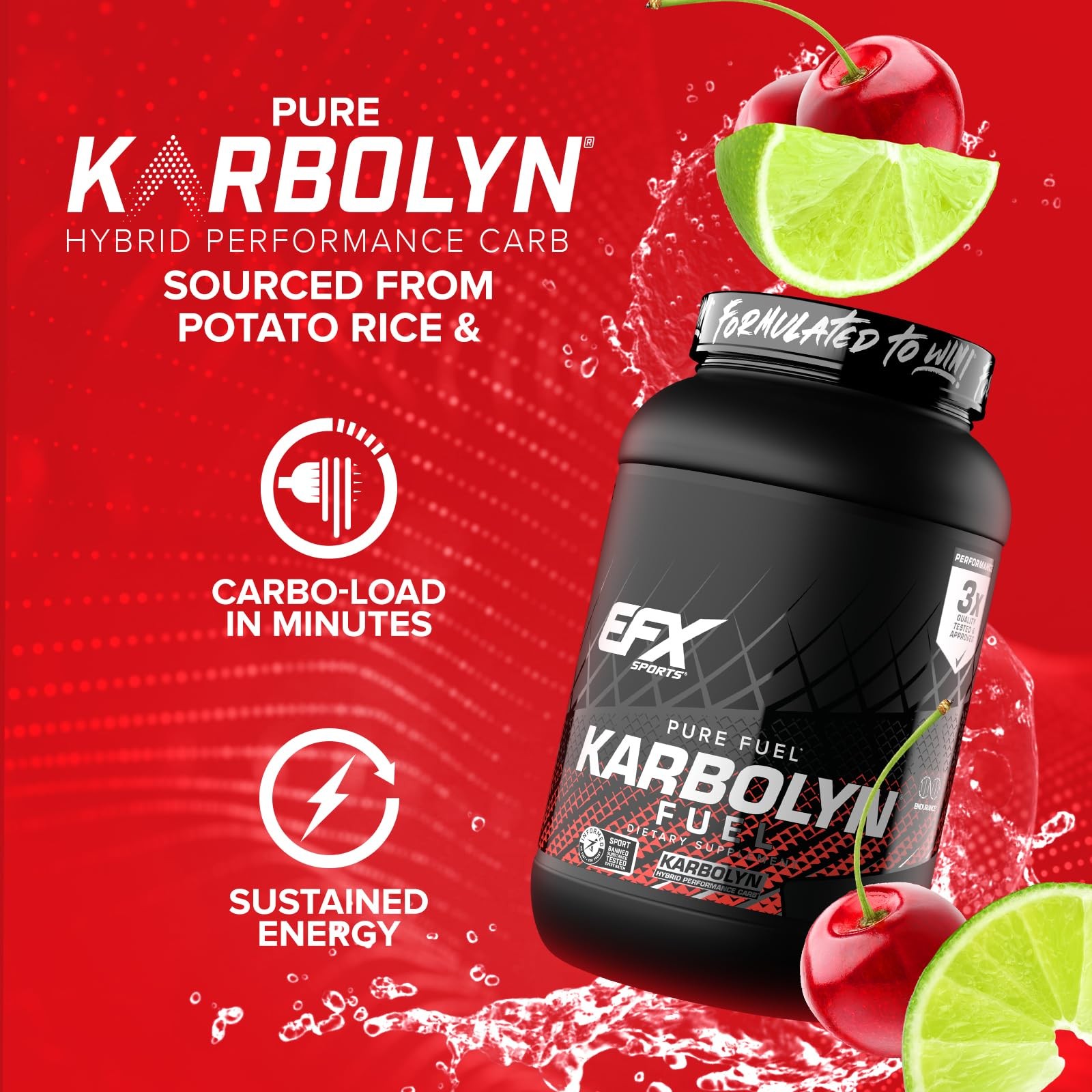EFX Sports Karbolyn Fuel | FastAbsorbing Carbohydrate Powder | Carb Load, Sus…