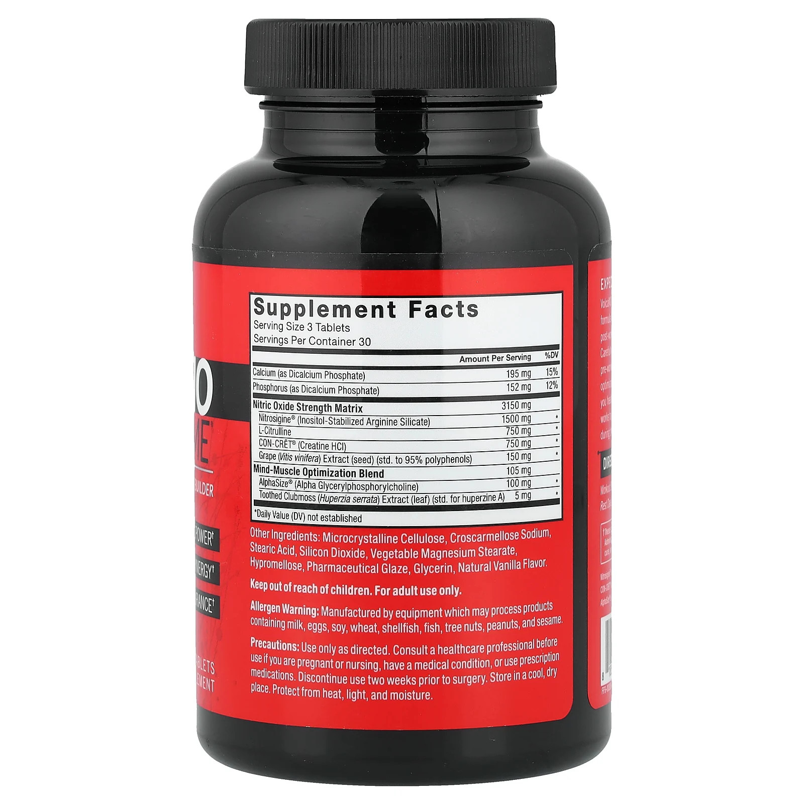Volcano Extreme, Intense NOx-Boosting Muscle Builder, 90 Tablets