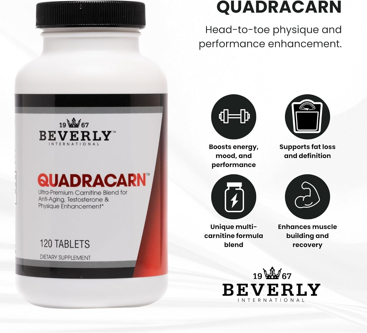 Quadracarn 4X-Potency, Lab Tested Ultra-Premium Carnitine Blend for Fat Loss, Mu