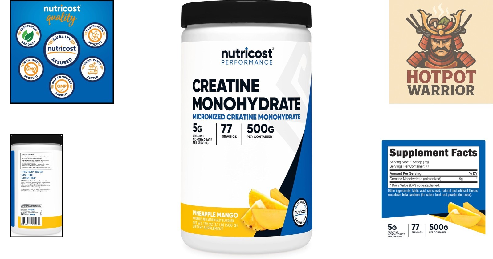 Independently Tested Micronized Creatine – Pineapple Mango 500g Supplement