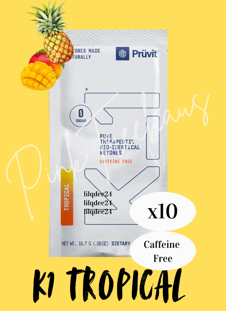 Pruvit K1 TROPICAL CAFFEINE FREE KETONES 10 Pack BOX! 2027 SEALED BOX NEW 🔥