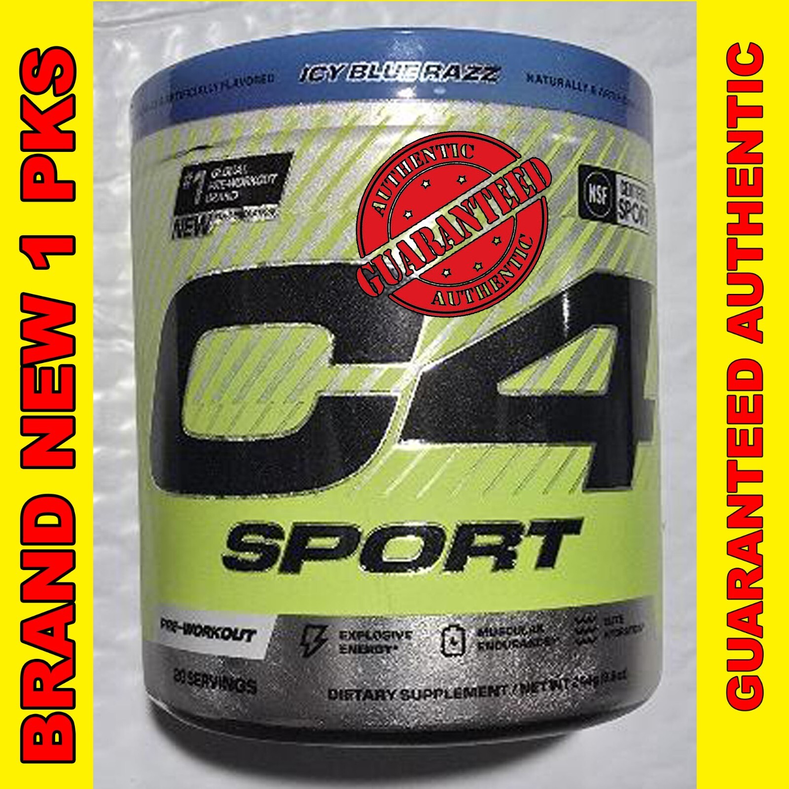 C4 Sport, Pre-Workout, Icy Blue Razz, 8.6 oz (244 g) EX08/2026