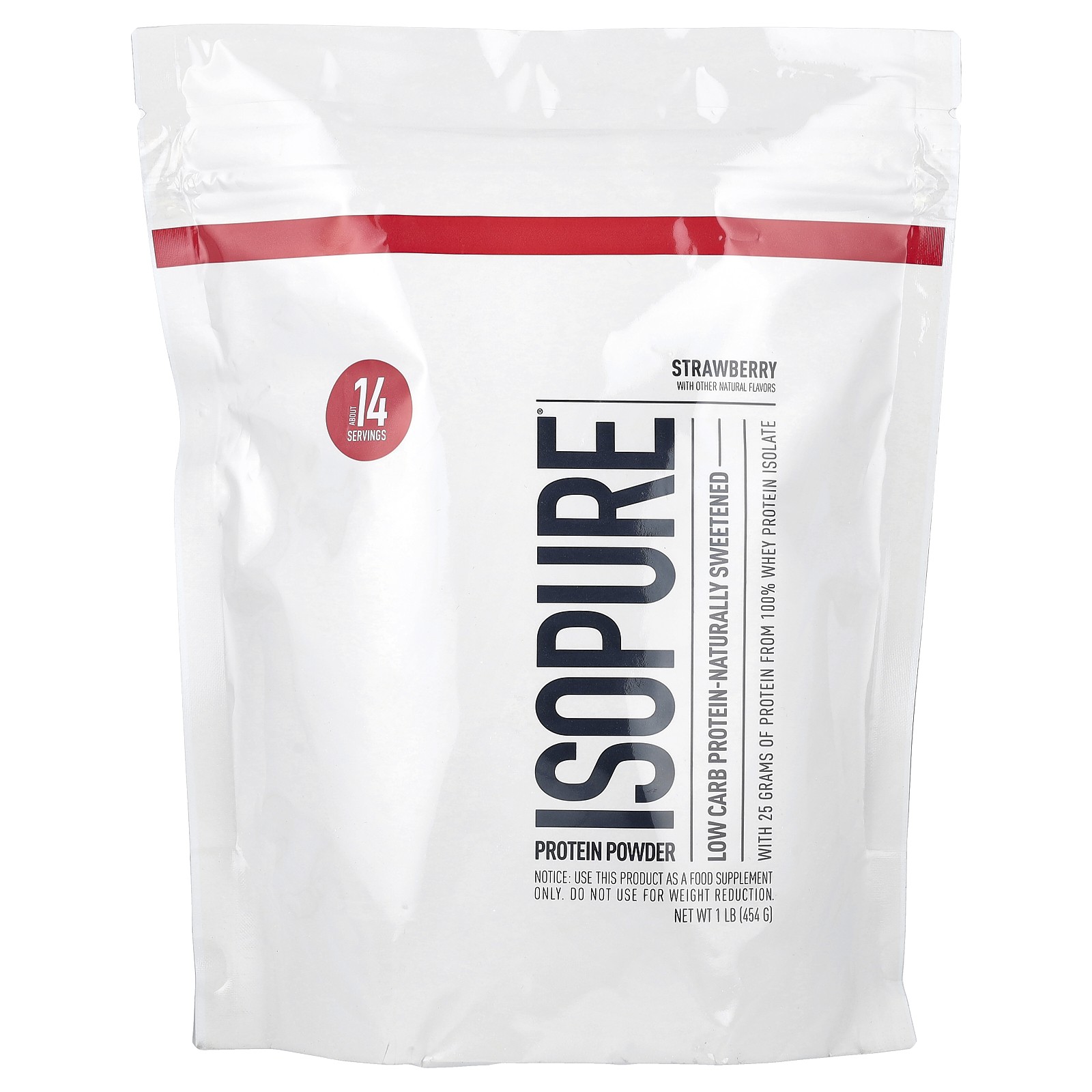 Low Carb Protein Powder, Strawberry, 1 lb (454 g)