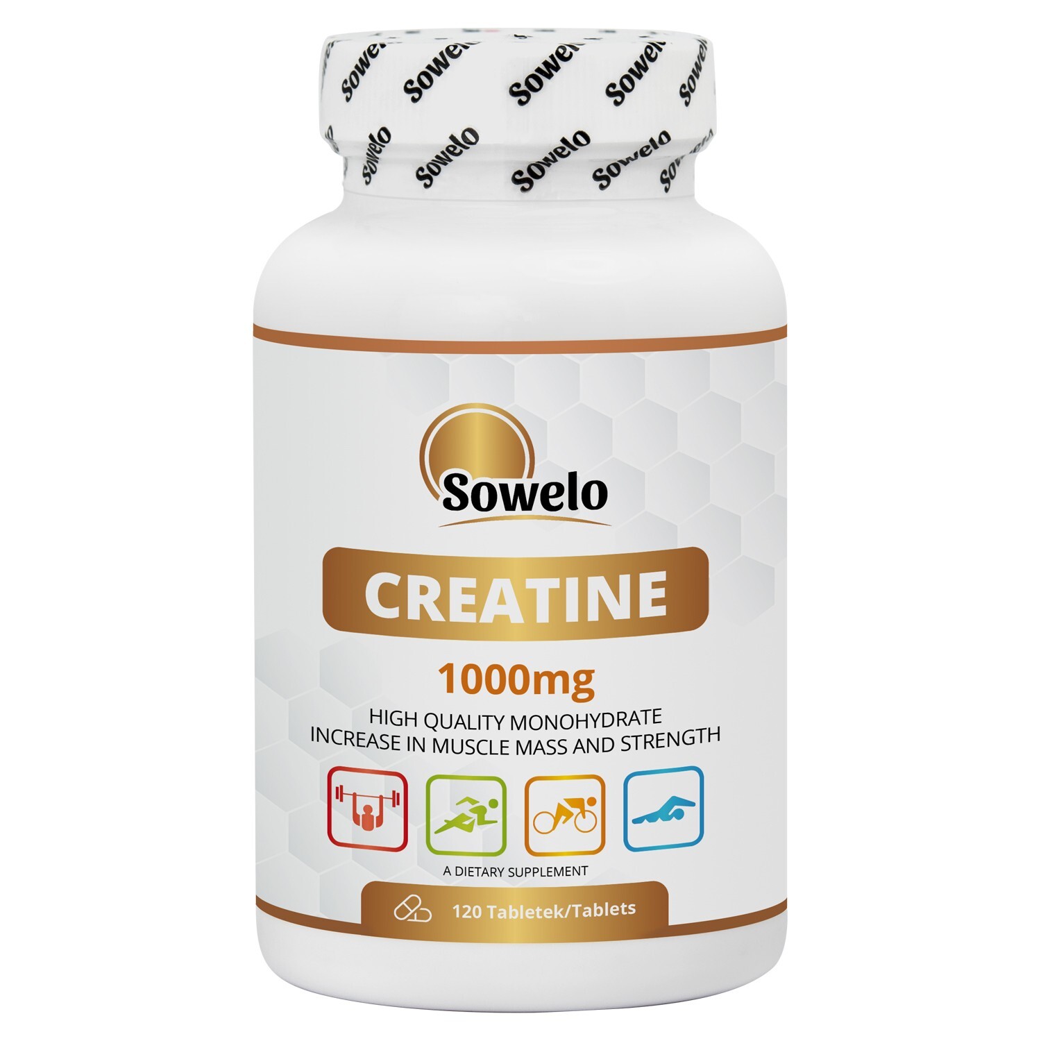Creatine Monohydrate 1000mg Tablets – Strength, Energy, Recovery – Sowelo