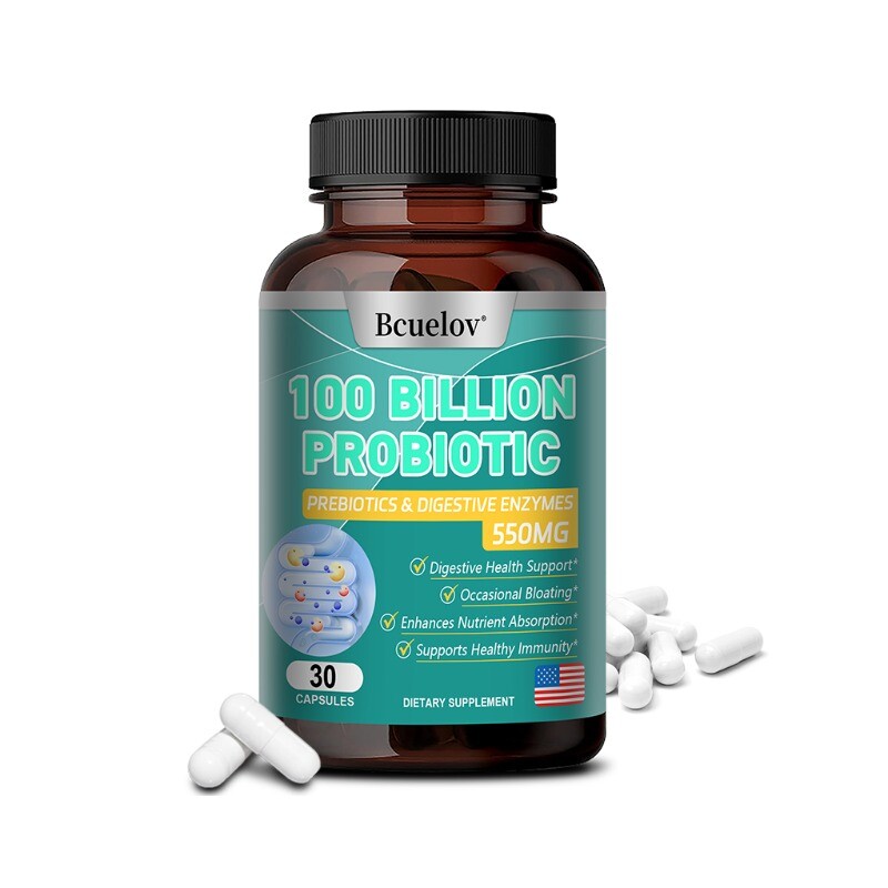 Prebiotics And Digestive Enzymes 550mg Support Digestive Health