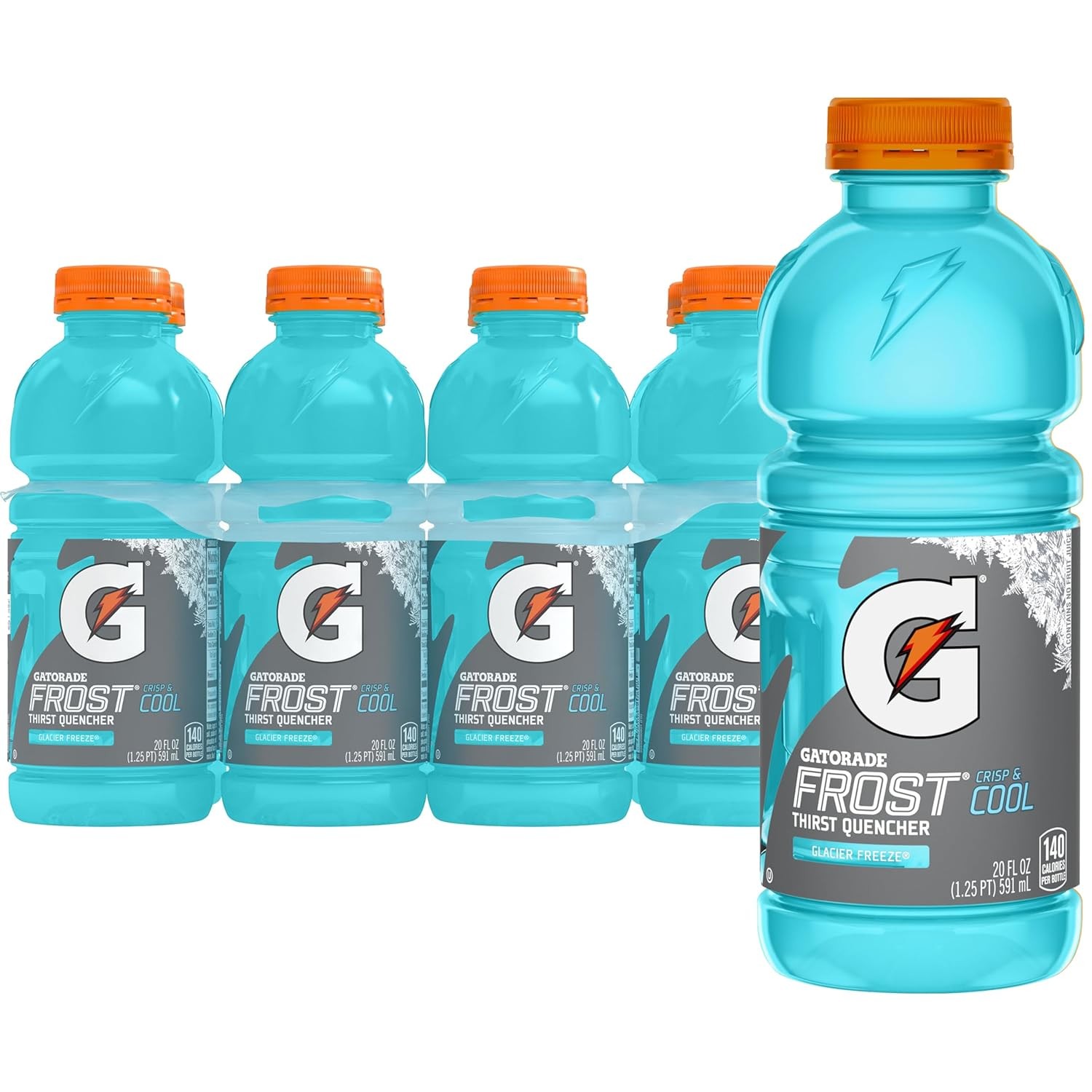 Gatorade Thrist Quencher, Frost Glacier Freeze Sports 20 Fl Oz (Pack of 8)