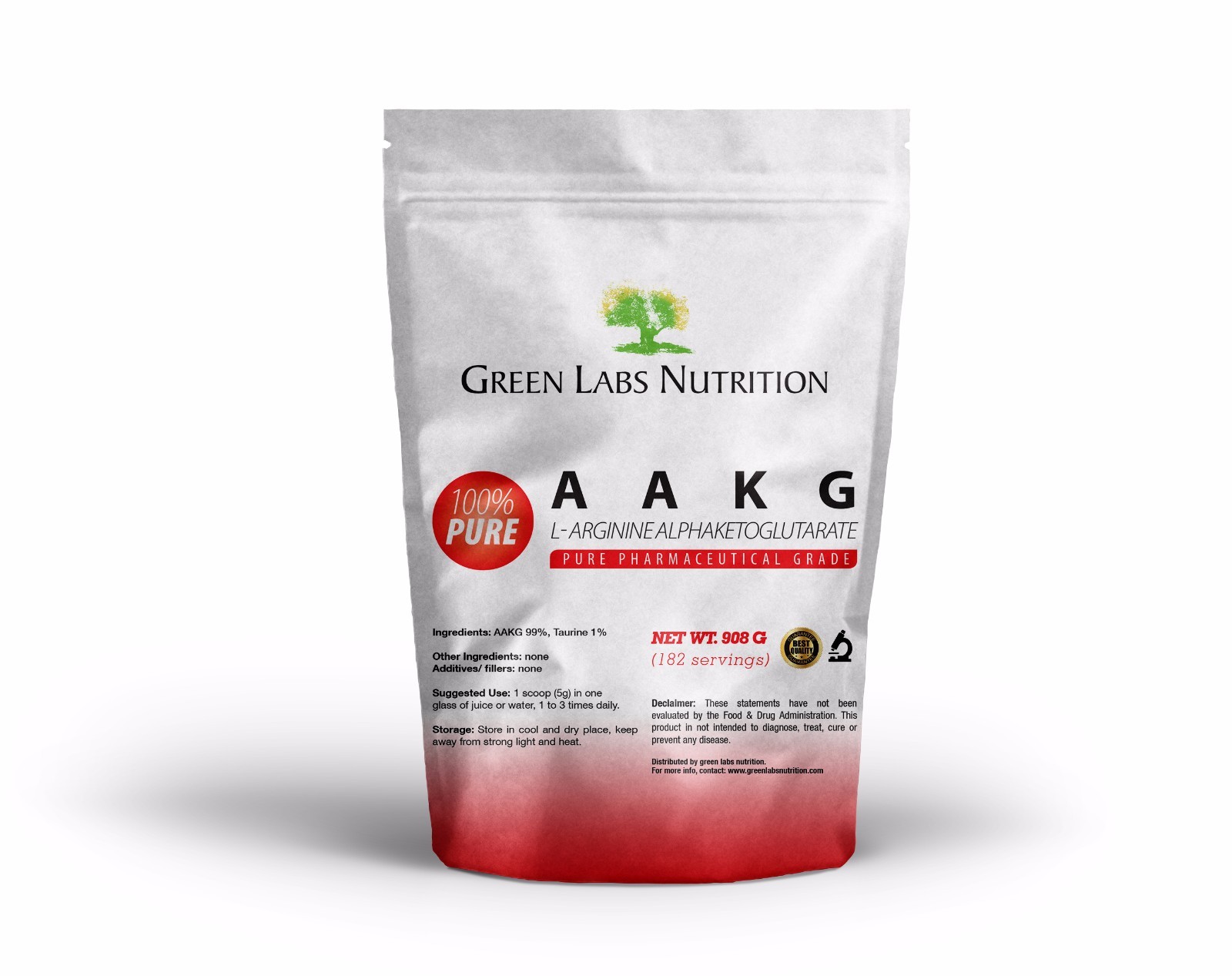 AAKG 908g Powder L-Arginine Alpha-Ketoglutarate Strong Muscle Pump Better Sex