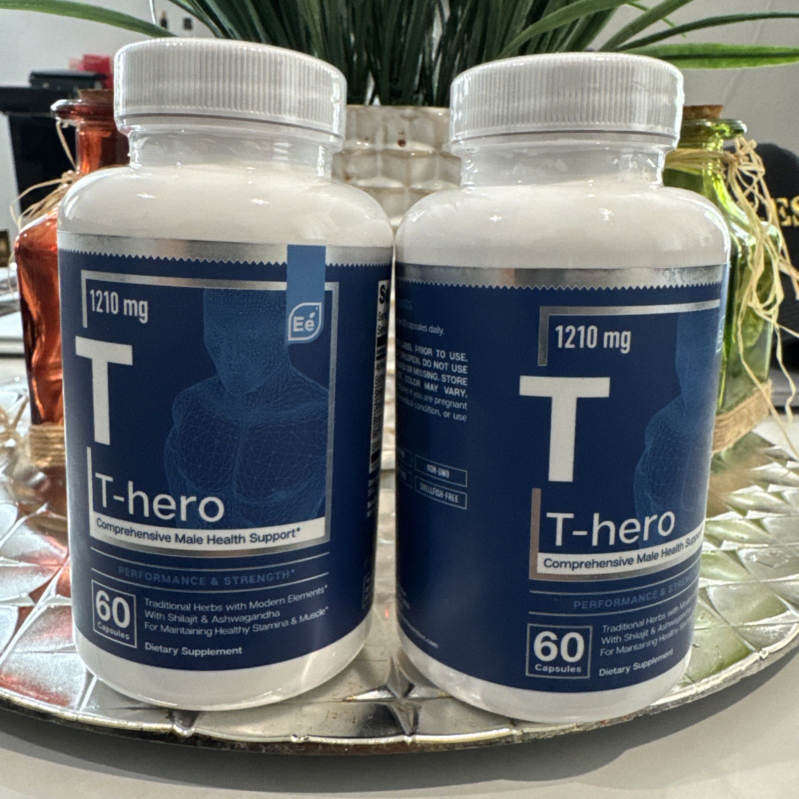 Essential Elements T-Hero Advanced MaleHealth Support Supplement Exp 07/26 2pack