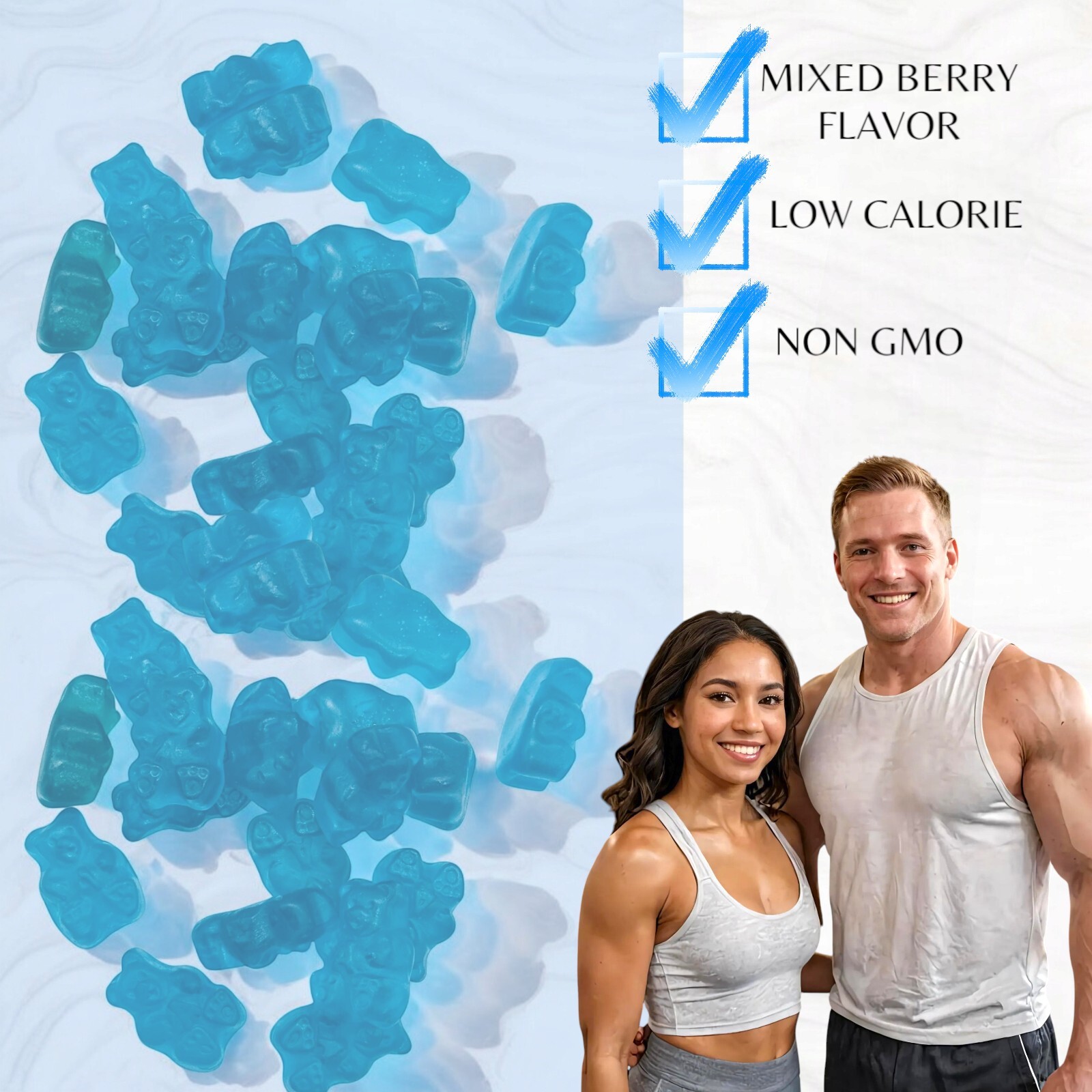 2 x Bottle CREATINE GUMMIES 2500MG Creatine Monohydrate Mixed Berry 120 Ct Lot