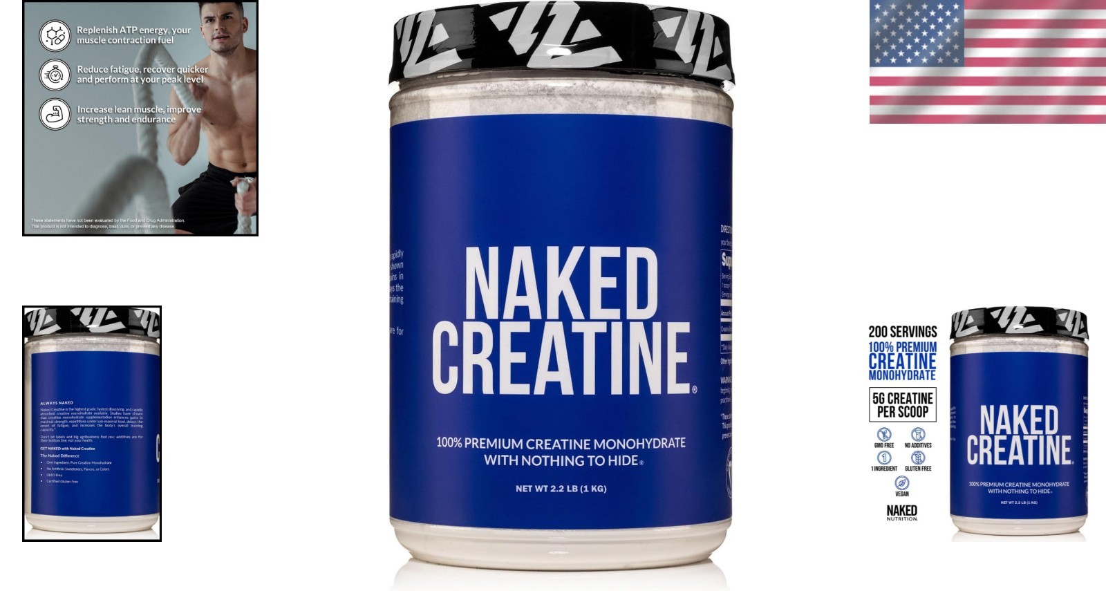 Unflavored Micronized Creatine – 200 Servings for Strength & Performance Support