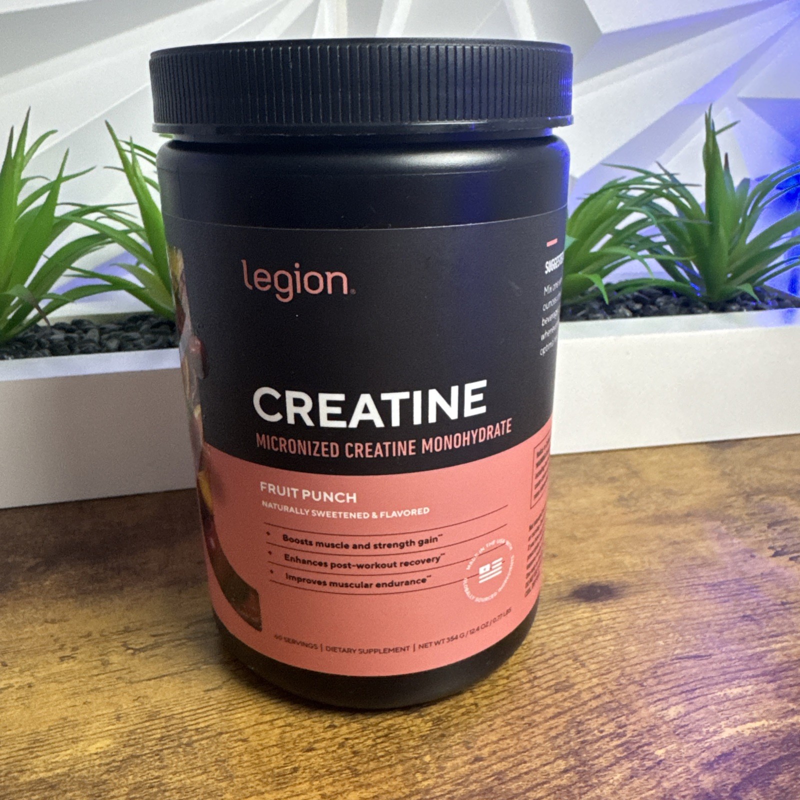 Legion Micronized Creatine Monohydrate Supplement Powder Fruit Punch