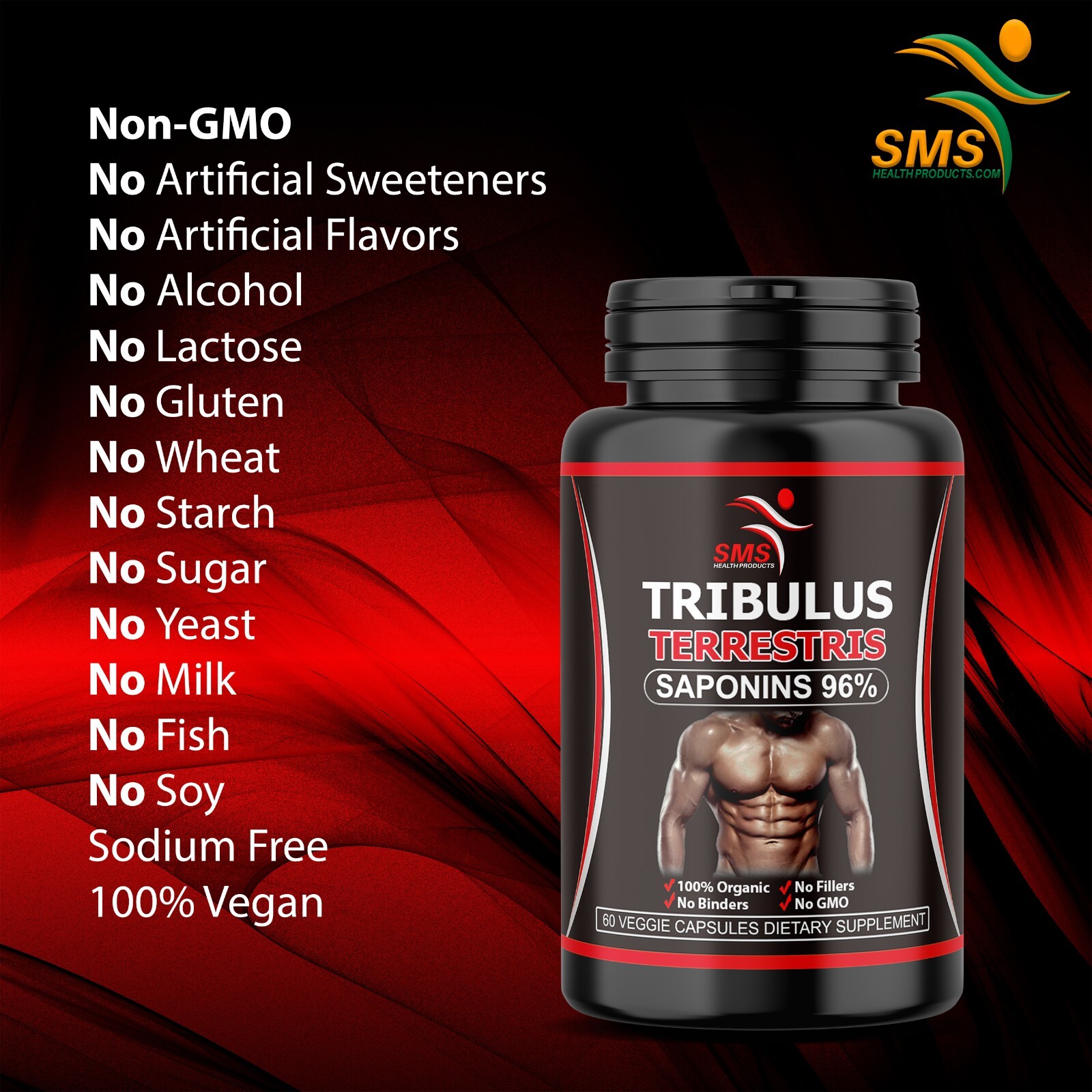 Tribulus Terrestris Increase Test Booster, Energy, Stamina, Endurance, Muscle 60