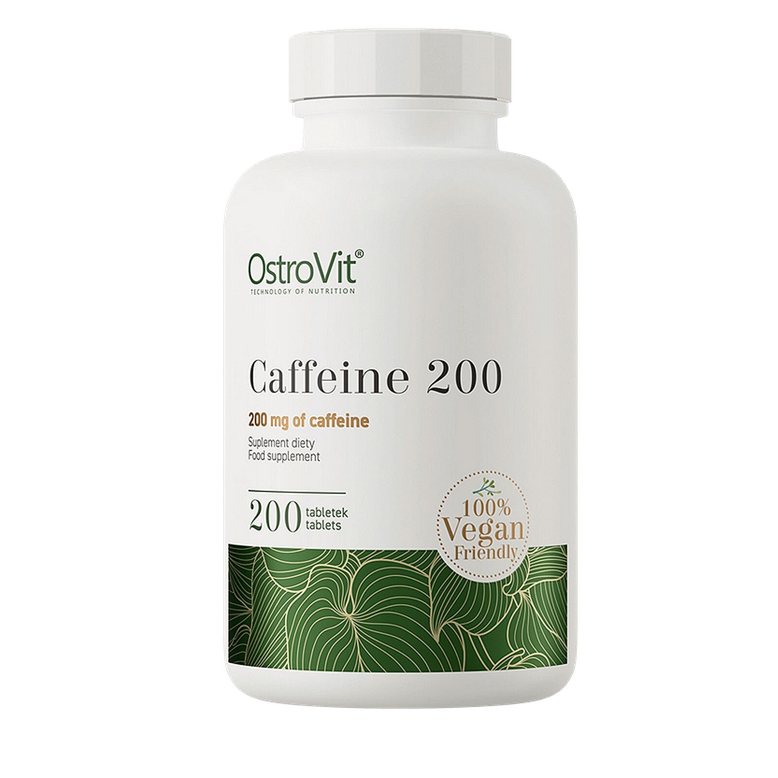 OSTROVIT CAFFEINE 200- Energy Pill Endurance Focus Performance Fat Loss Burner