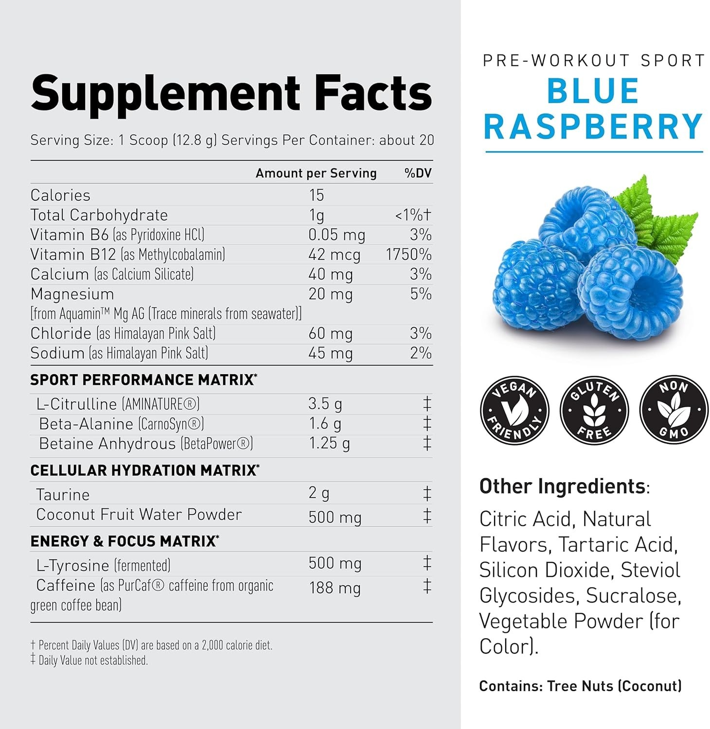 Performance-Enhancing Pre Workout – Blue Razz Flavor with Beta Alanine