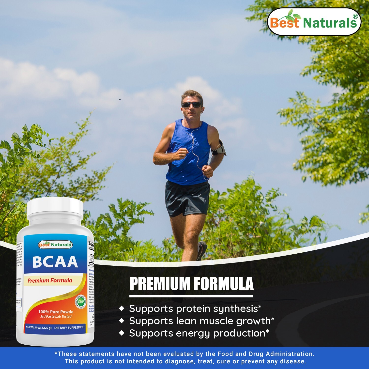 Best Naturals BCAA Powder 8 OZ – Muscle building