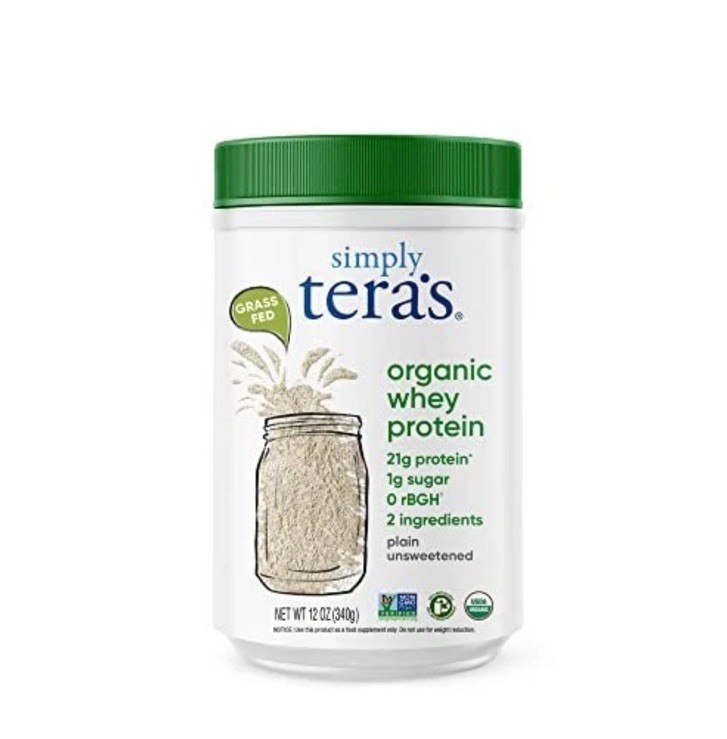 5 PACK – Tera’s Whey Grass Fed Organic Whey Protein Plain 12 Ounce