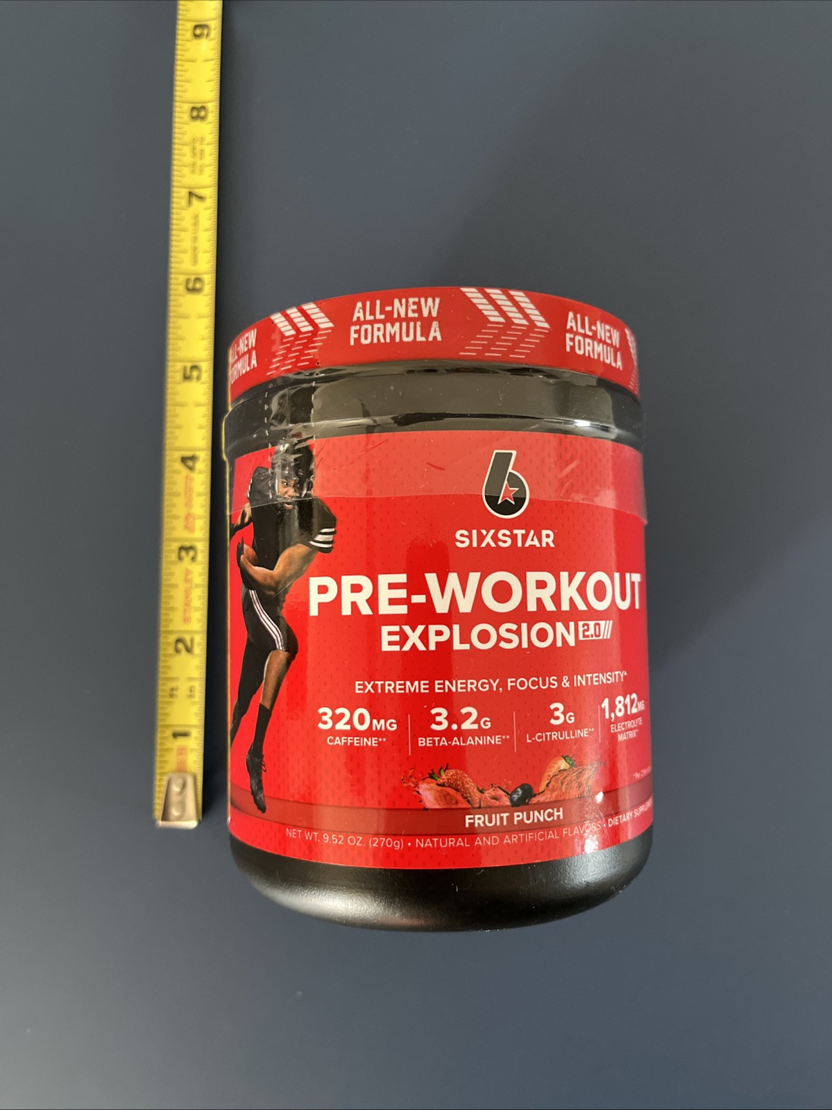 Pre-Workout Explosion 2.0, Fruit Punch, 9.52 oz (270 g) Dietary Supplement New