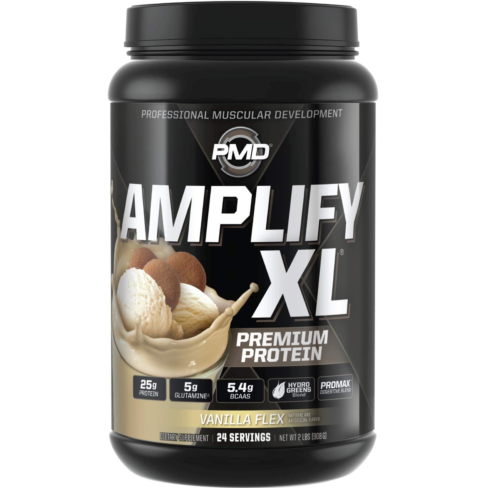 PMD Sports Amplify XL Premium Whey Protein Supplement Hydro Greens Blend –