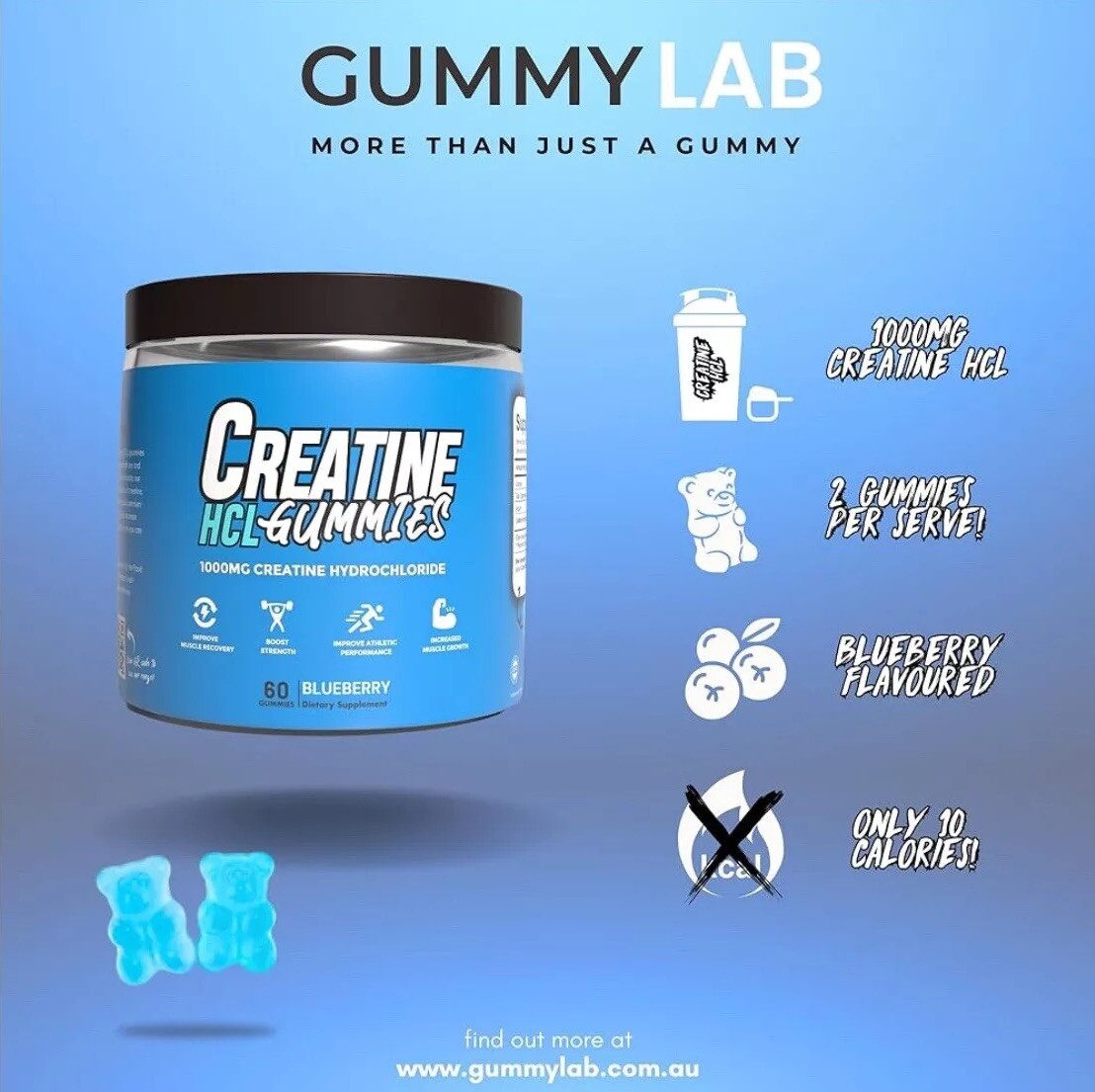 Creatine Gummies & Testosterone Booster Gummies Twin Pack Increase Test & Gains