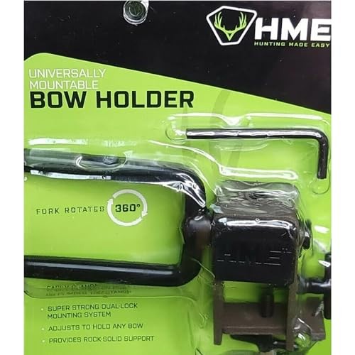 HME Products Universally Mountable Bow Holder Olive, 1.50 x 5.75 x 8.00