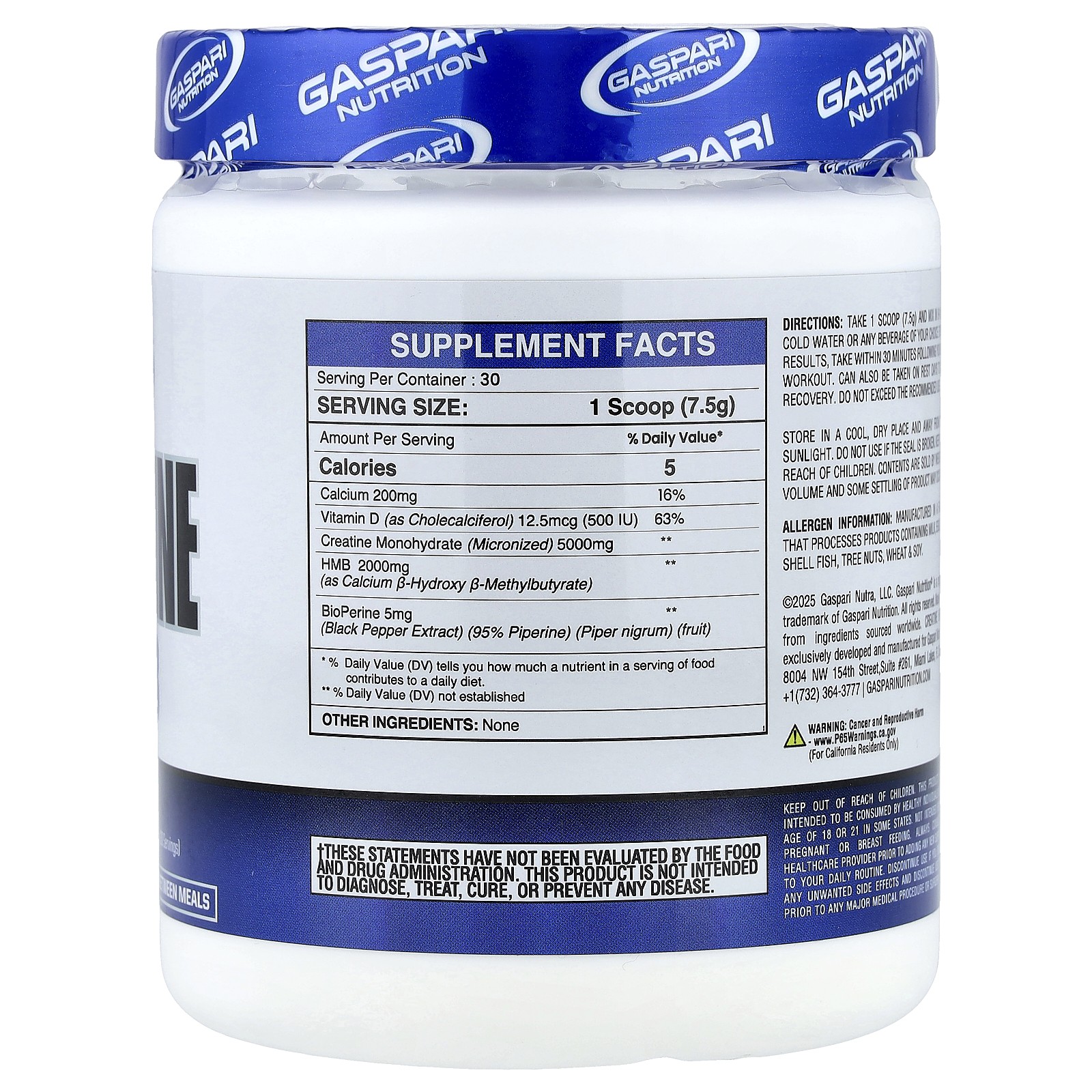 Creatine HMB, Unflavored, 225 g