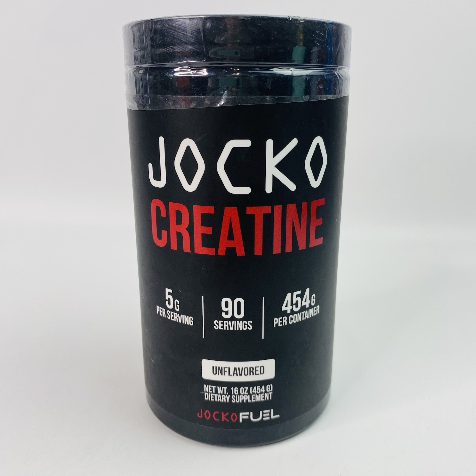 JOCKO Creatine Monohydrate Powder Unflavored 90 Servings 16 Oz NEW!