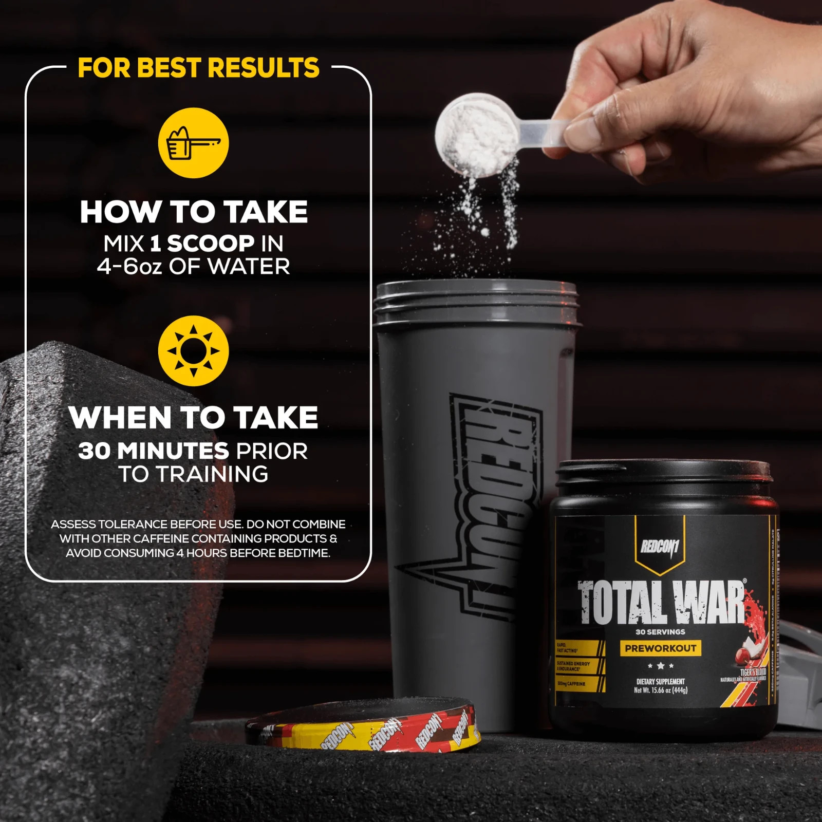 REDCON1 Total War Pre-Workout Powder Beta-Alanine & Citrulline Malate, Strawberr
