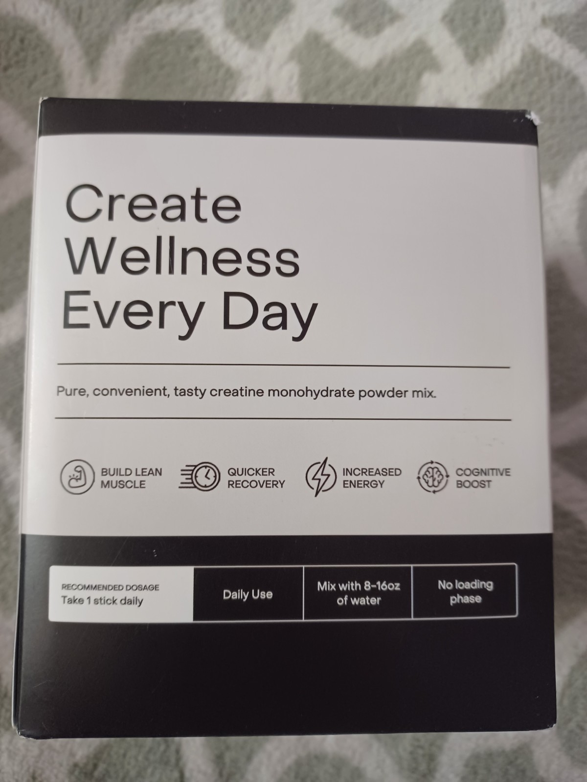 Create Single Serve Creatine Monohydrate Powder – 30 Pack, 5.4g ea. Exp. 08/27