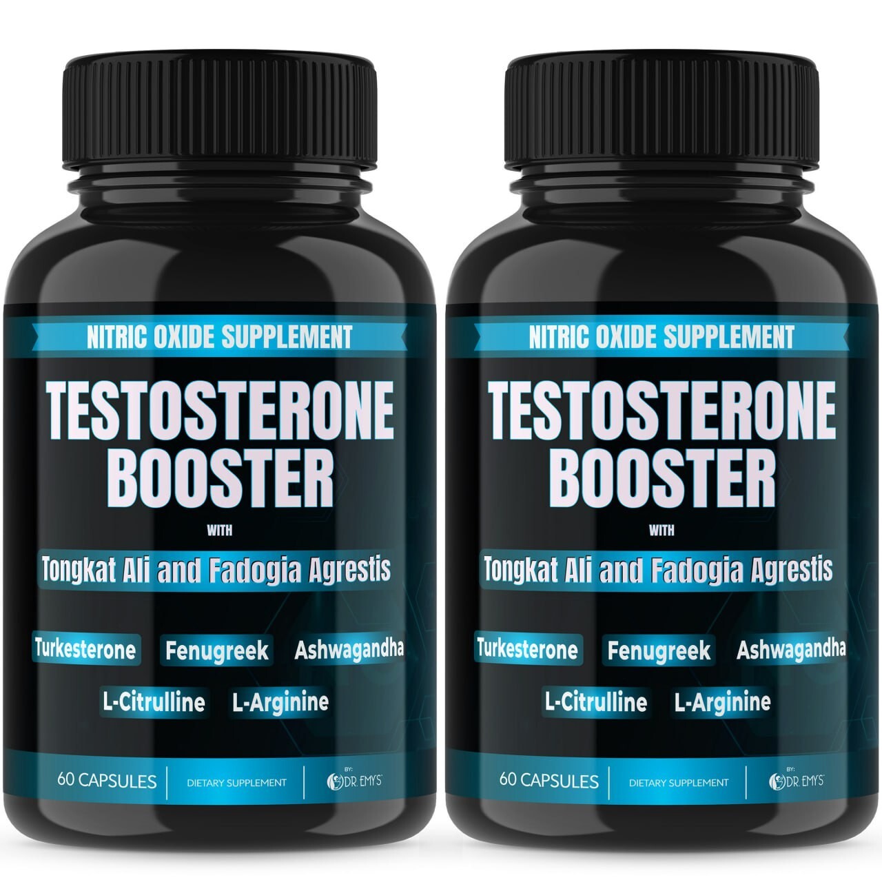 (2 Pack) Testosterone Supplement Booster Capsules Blood Flow Nitric Oxide