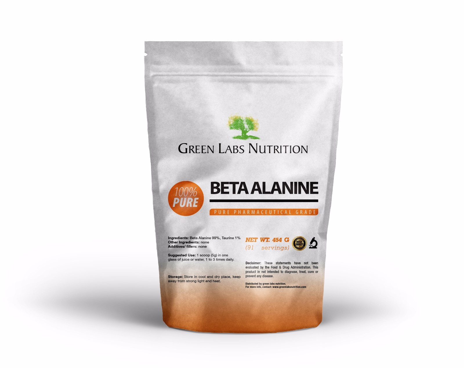 BETA ALANINE POWDER 454g HPLC PHARMACEUTICAL QUALITY INCREASES MUSCLE STRENGHT